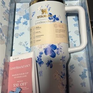 Stanley Blue and White Floral Travel Mug